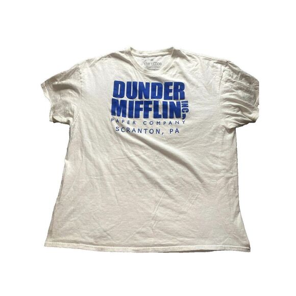 Dunder Mifflin Paper Company Shirt Adult 2X The Office Scranton PA Pullover Mens - Picture 1 of 7